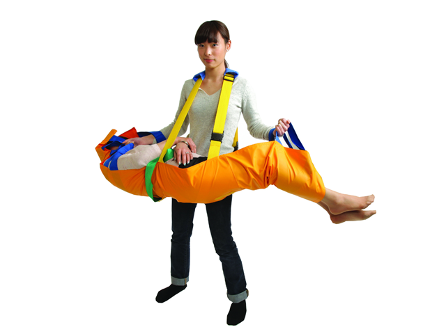ベルカ SB-180 救護用担架。防炎・防水布使用で災害時にも安心。ベルト