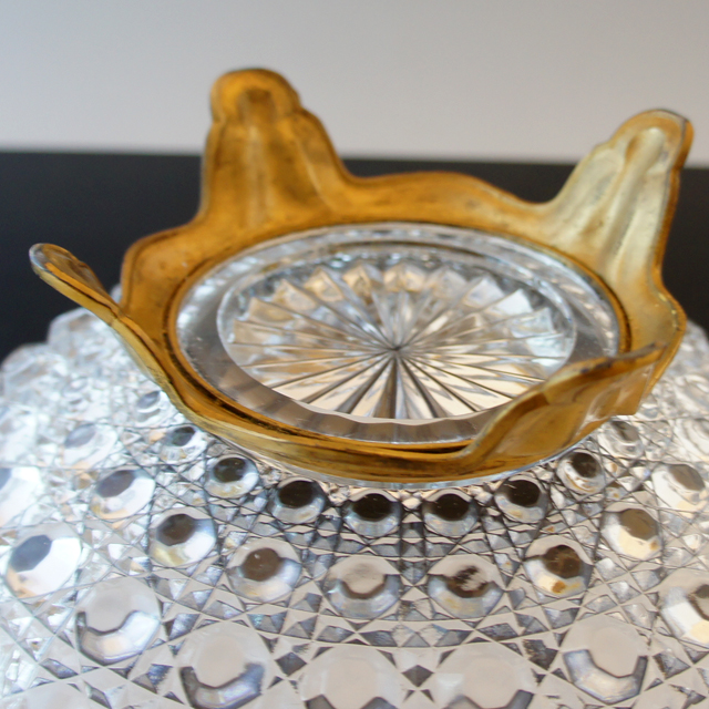 光輝く至高の名品!!オールドバカラ ディアマン カレ コンポート 脚付き