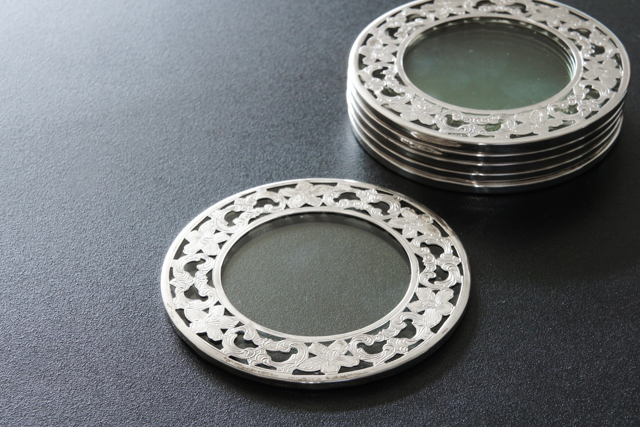 Webster「シルバーオーバレイ コースター（中抜き）6枚セット