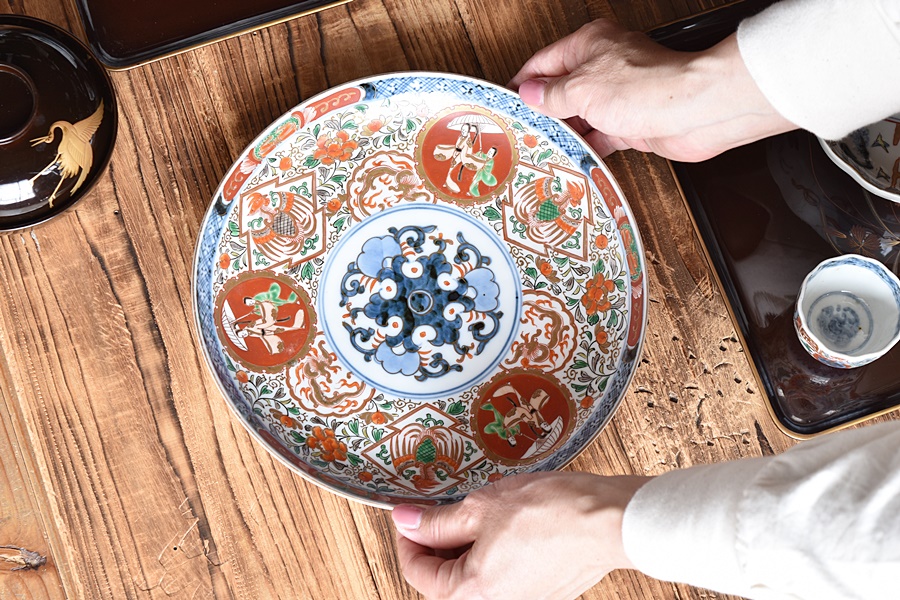 古伊万里 色絵 金襴手 膾皿 5客 古伊万里 金襴手 色絵 江戸中期