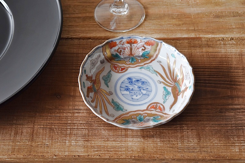 染付 色絵錦手 古伊万里 菱形皿 花鳥 金襴手 ① 【公式通販】