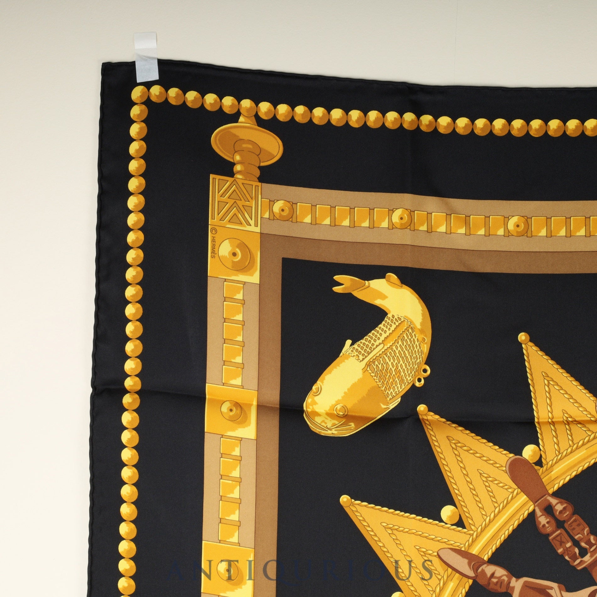 エルメス スカーフ カレ90 CUILLERS D'AFRIQUE アフリカのスプーン