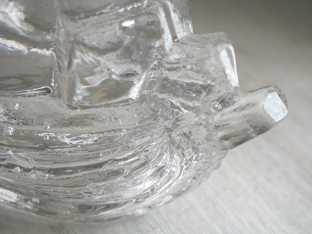 北欧ヴィンテージ Pukeberg Sweden クリスタルの船の置物 - a n t e n n a