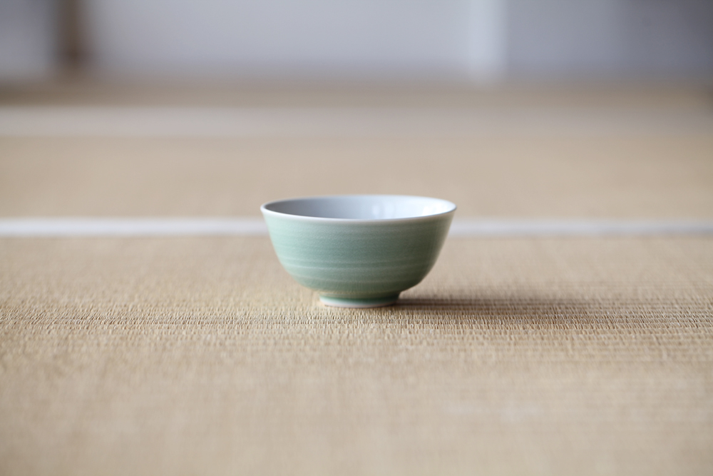 汲出茶碗 青磁 五碗セット 朝日窯工房作｜朝日焼 〜京都・宇治の茶陶