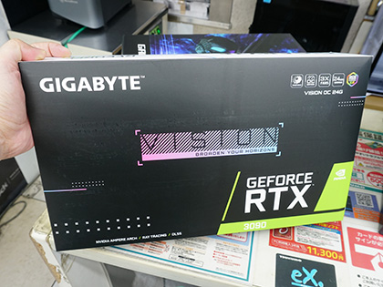 クリエイター向けの「GeForce RTX 3090 VISION OC 24G」が発売