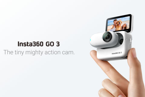 親指サイズのカメラ「Insta360 GO 3」。モニタ付きポッドに格納、170分