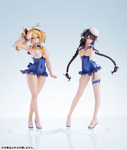 PSO2 es」よりセーラー風スク水に身を包んだ「涼風のジェネ」と「蒼海