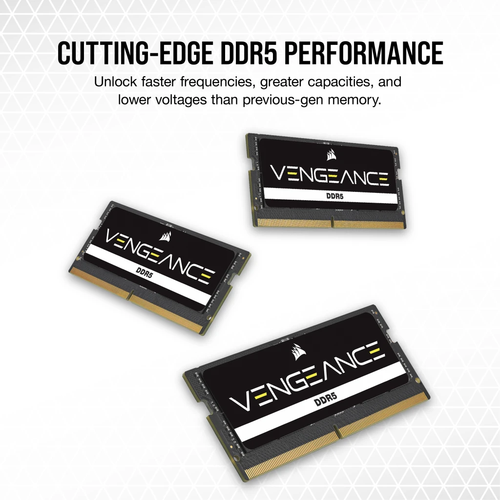VENGEANCE DDR5 SODIMM 16GB (2x8GB) DDR5 4800 (PC5-38400) C40 1.1V