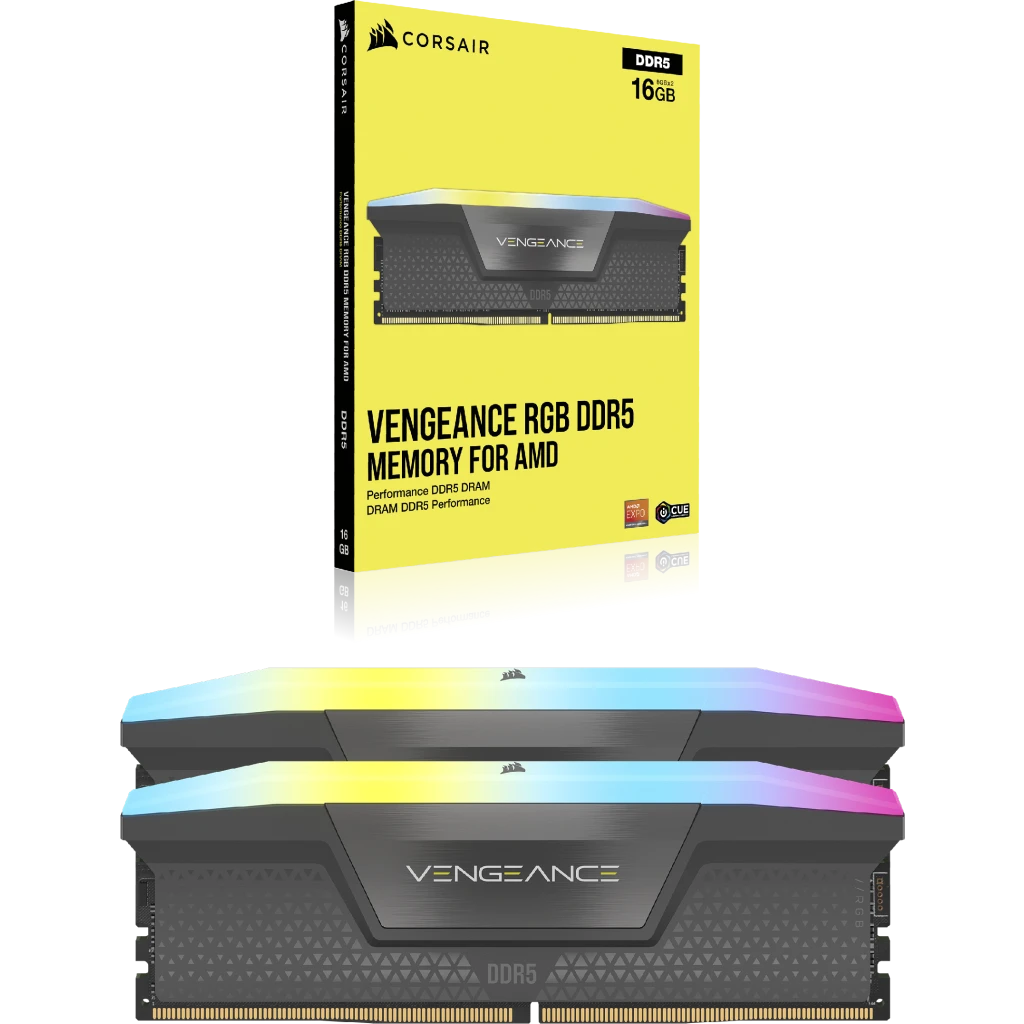 VENGEANCE® RGB 32GB (2x16GB) DDR5 DRAM 6000MT/s C30 AMD EXPO