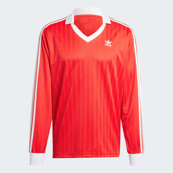 アディダス アディカラー ピケ サッカー長袖Tシャツ - レッド