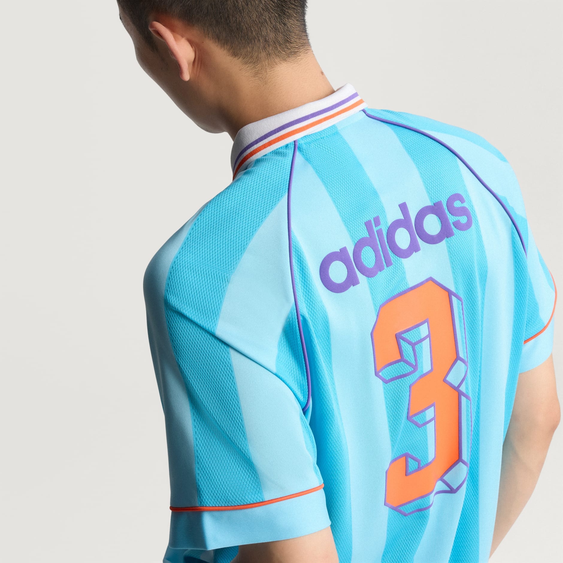 Clothing - Jacquard Stripe Jersey - Blue | adidas Oman