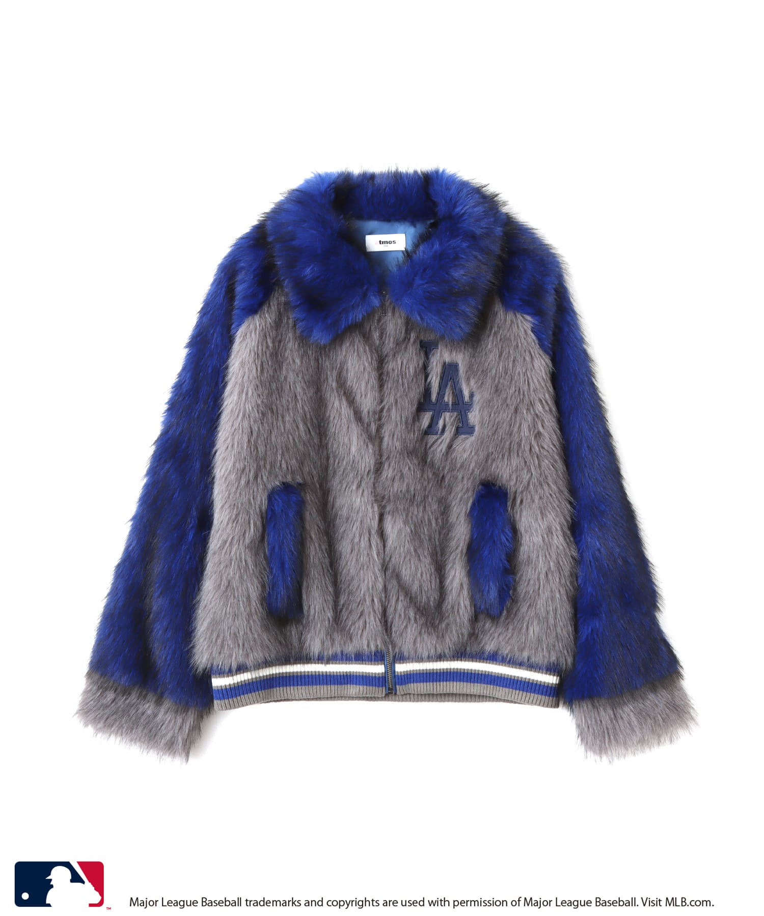atmos pink MLB Faux Fur Blouson GRAY（アトモス ピンク エムエルビー