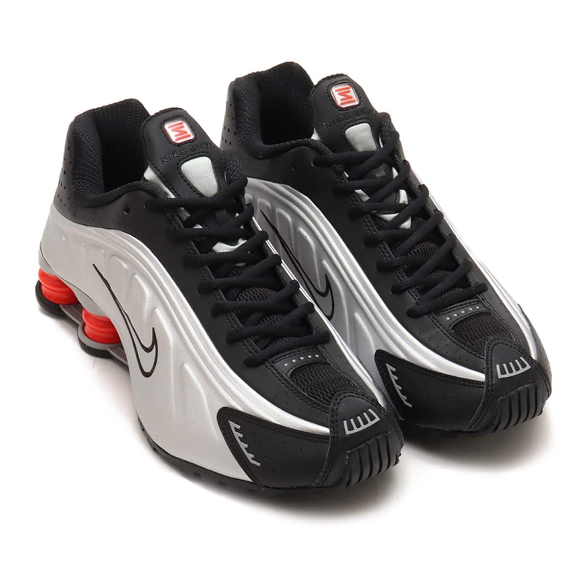 NIKE SHOX R4 BLACK/METALLIC SILVER-MAX ORANGE（ナイキ ショックス