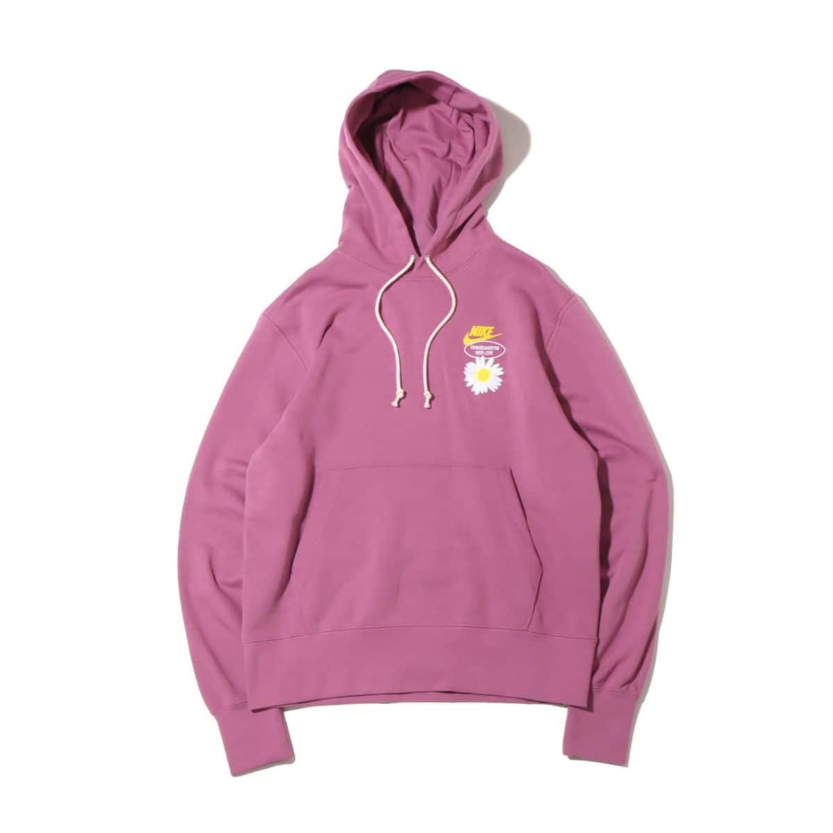 NIKE AS M NSW HBR-S FT PO HOODIE LIGHT BORDEAUX/VIVID SULFUR 22SP