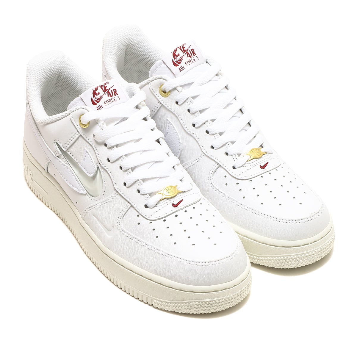 NIKE AIR FORCE 1 '07 PRM WHITE/WHITE-SAIL-TEAM RED（ナイキ エア