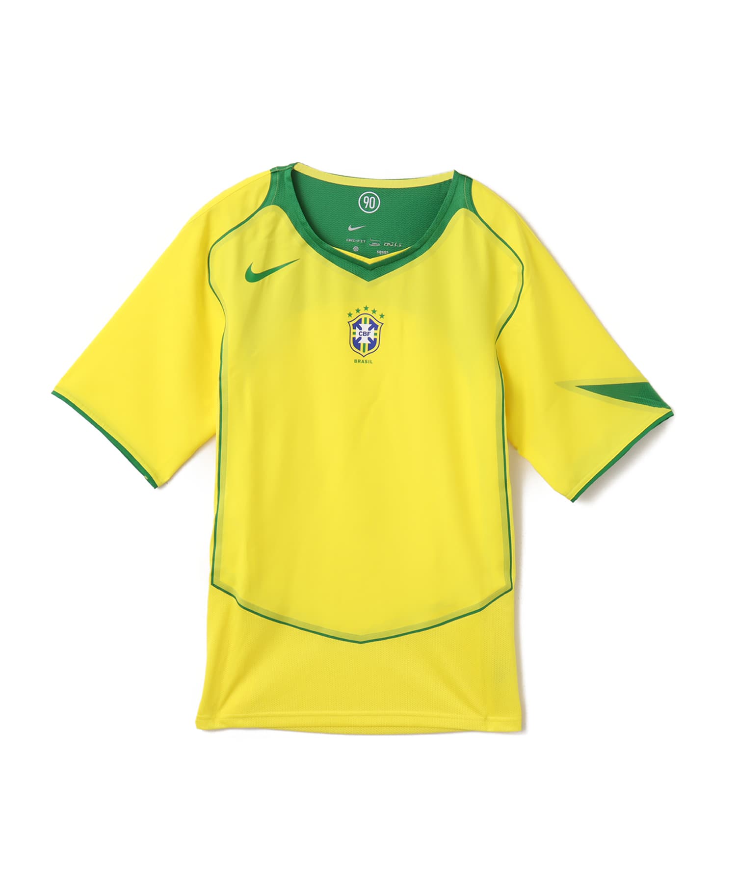 NIKE CBF 2004 M TOTAL 90 REISSUE SS JERSEY OPTI YELLOW/APPLE GREEN