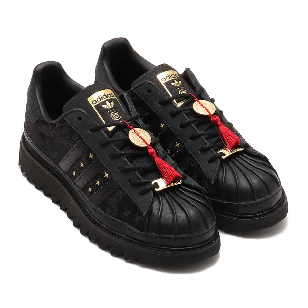 adidas CLOT SUPERSTAR LNY CORE BLACK/CARBON/GOLD METALLIC
