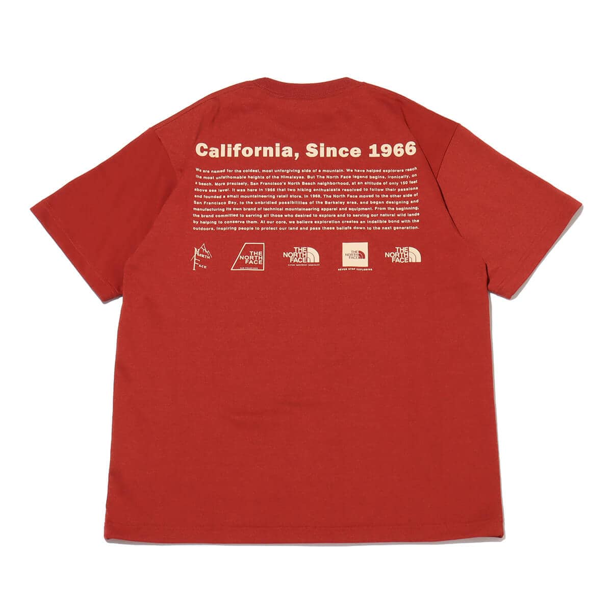 THE NORTH FACE S/S Historical Logo Tee アイアンレッド（ザ・ノース