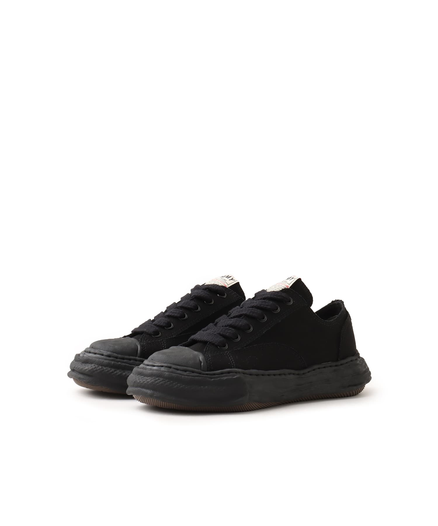 MAISON MIHARA YASUHIRO PTS23 CANVAS LOW-TOP ブラック/ブラック