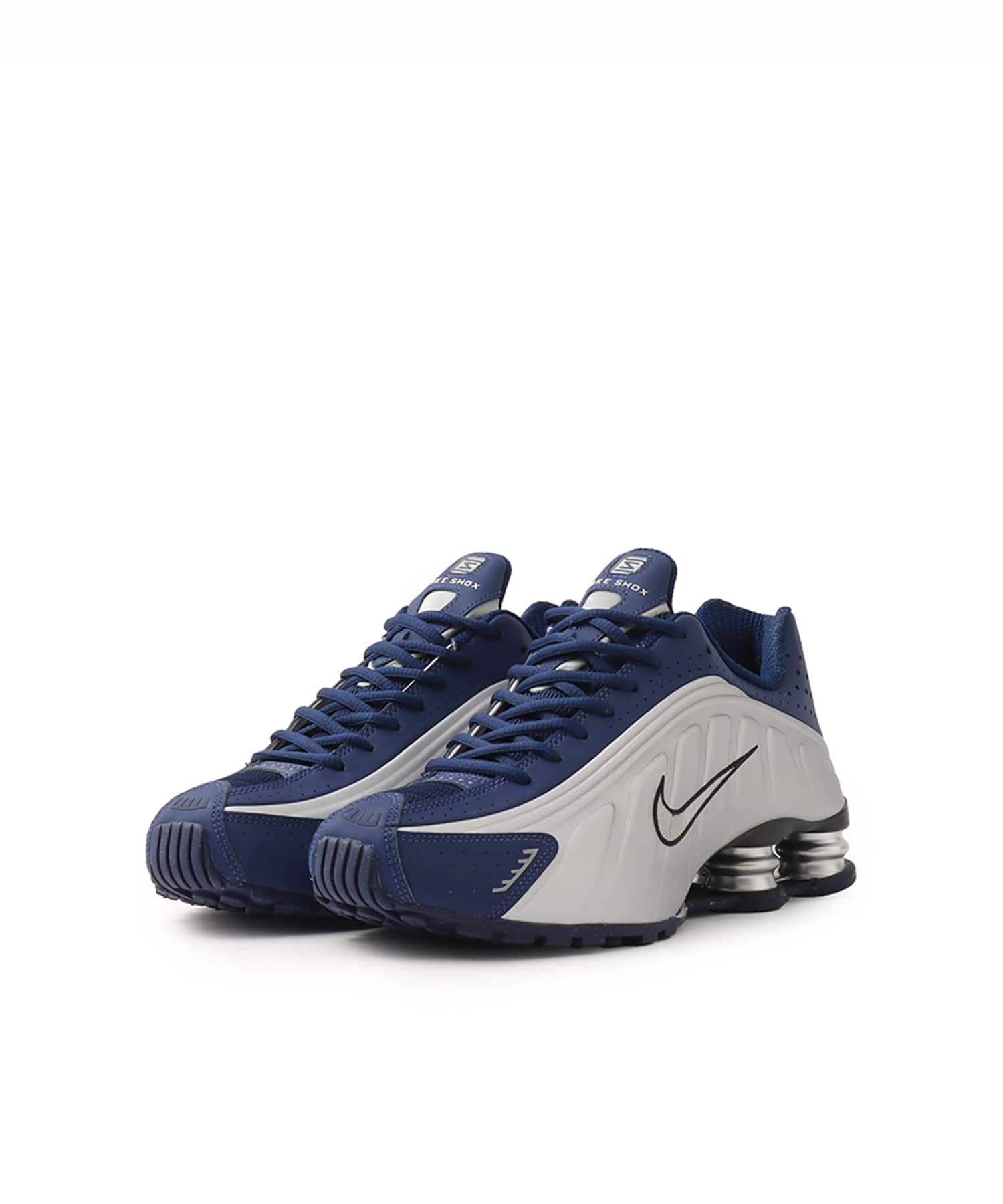 NIKE SHOX R4 BLUE VOID/METALLIC SILVER-BLACK（ナイキ ウィメンズ