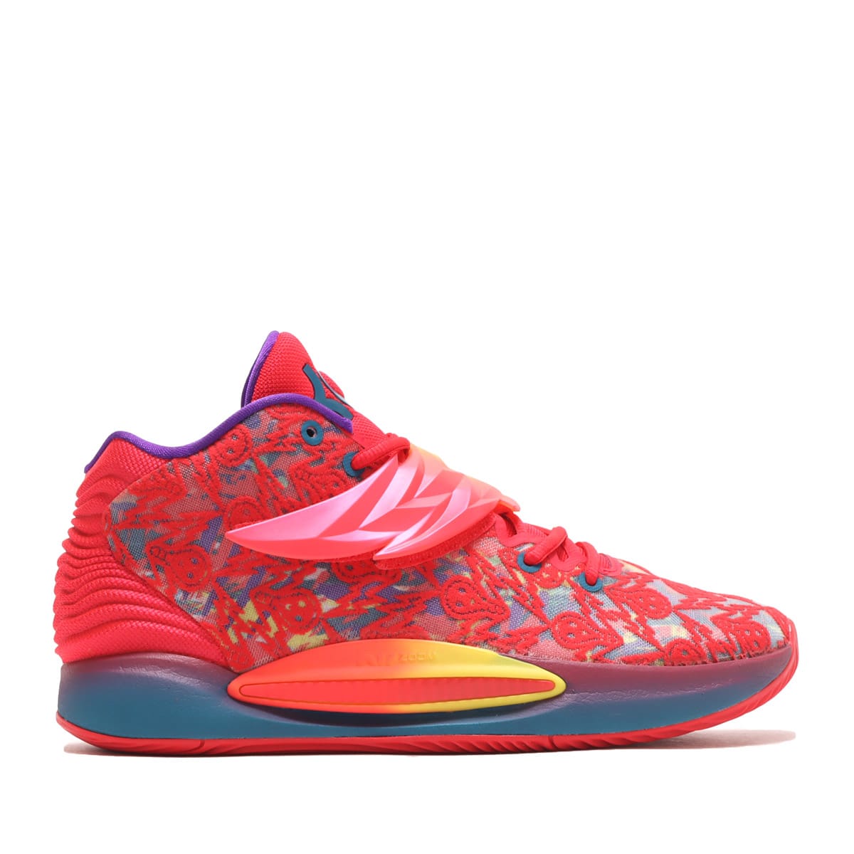 NIKE KD14 EP SIREN RED/GREEN ABYSS-YELLOW STRIKE 21HO-S（ナイキ