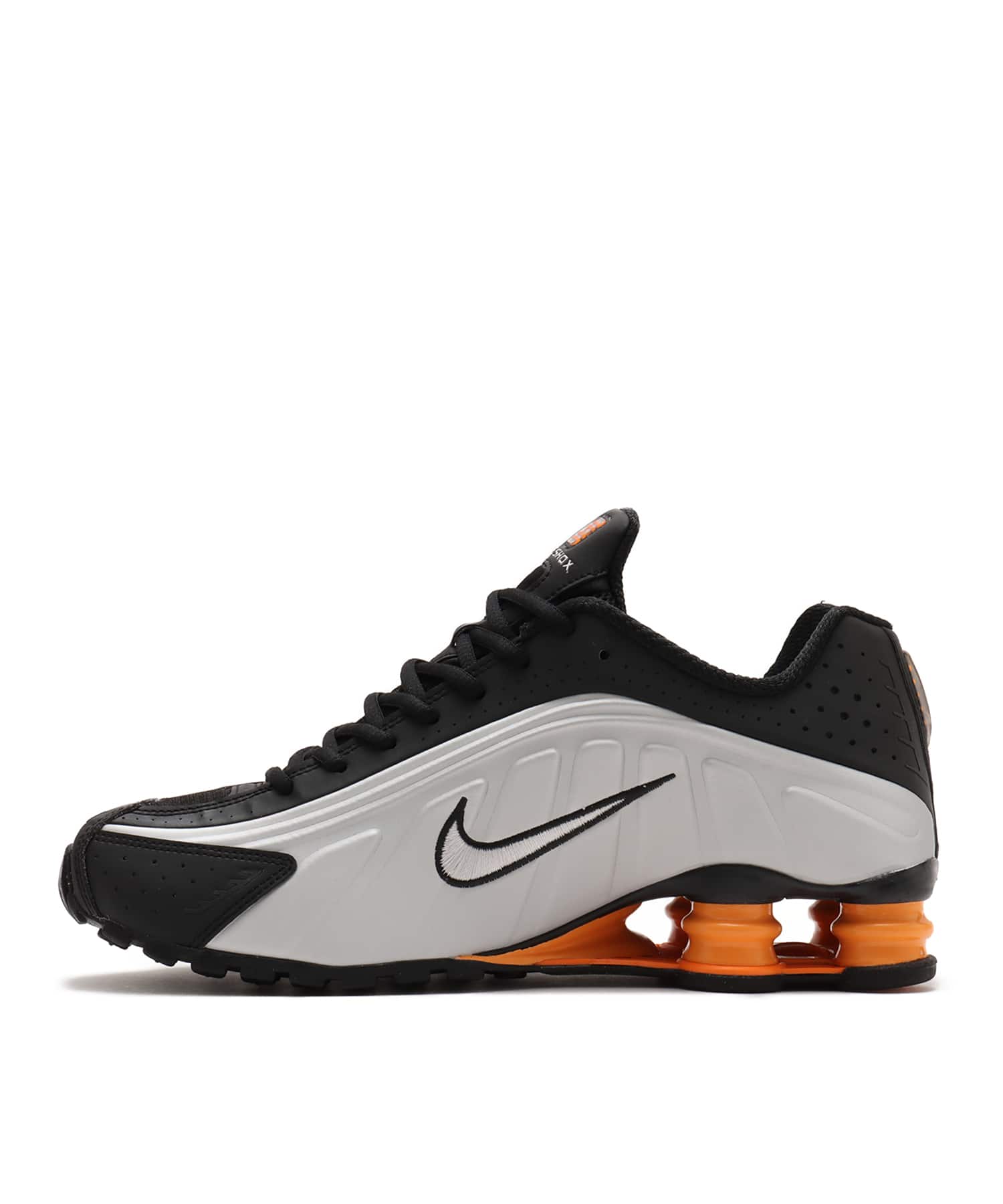 NIKE SHOX R4 BLACK/VAST GREY-BRIGHT MANDARIN（ナイキ ショックス R4