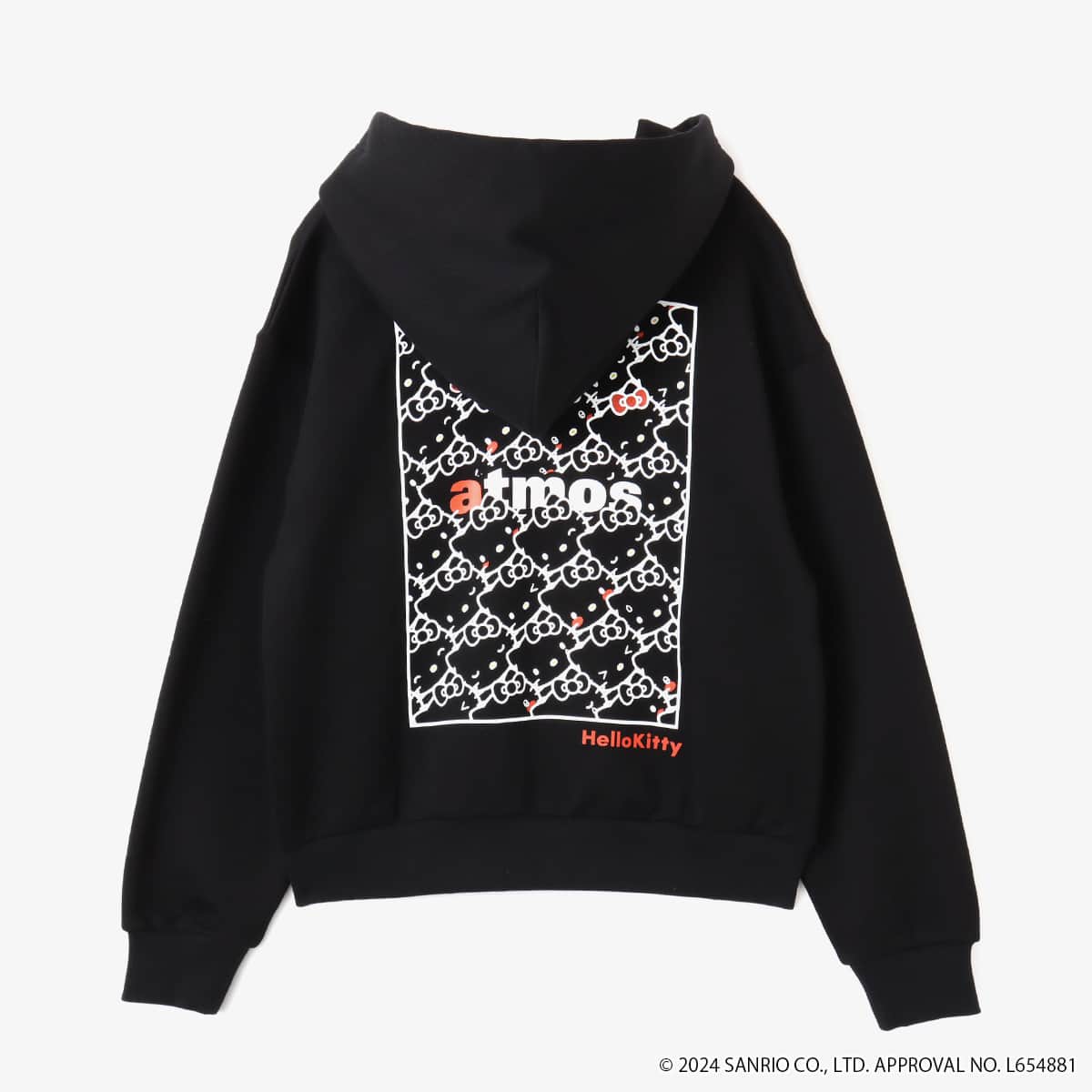 HELLO KITTY x atmos pink Double Open-end Zipper Parka BLACK