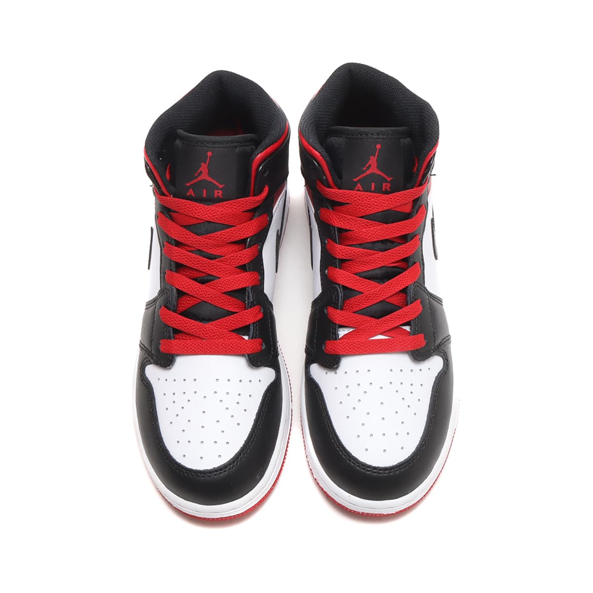 JORDAN BRAND AIR JORDAN 1 MID (GS) WHITE/GYM RED-BLACK 23HO-I