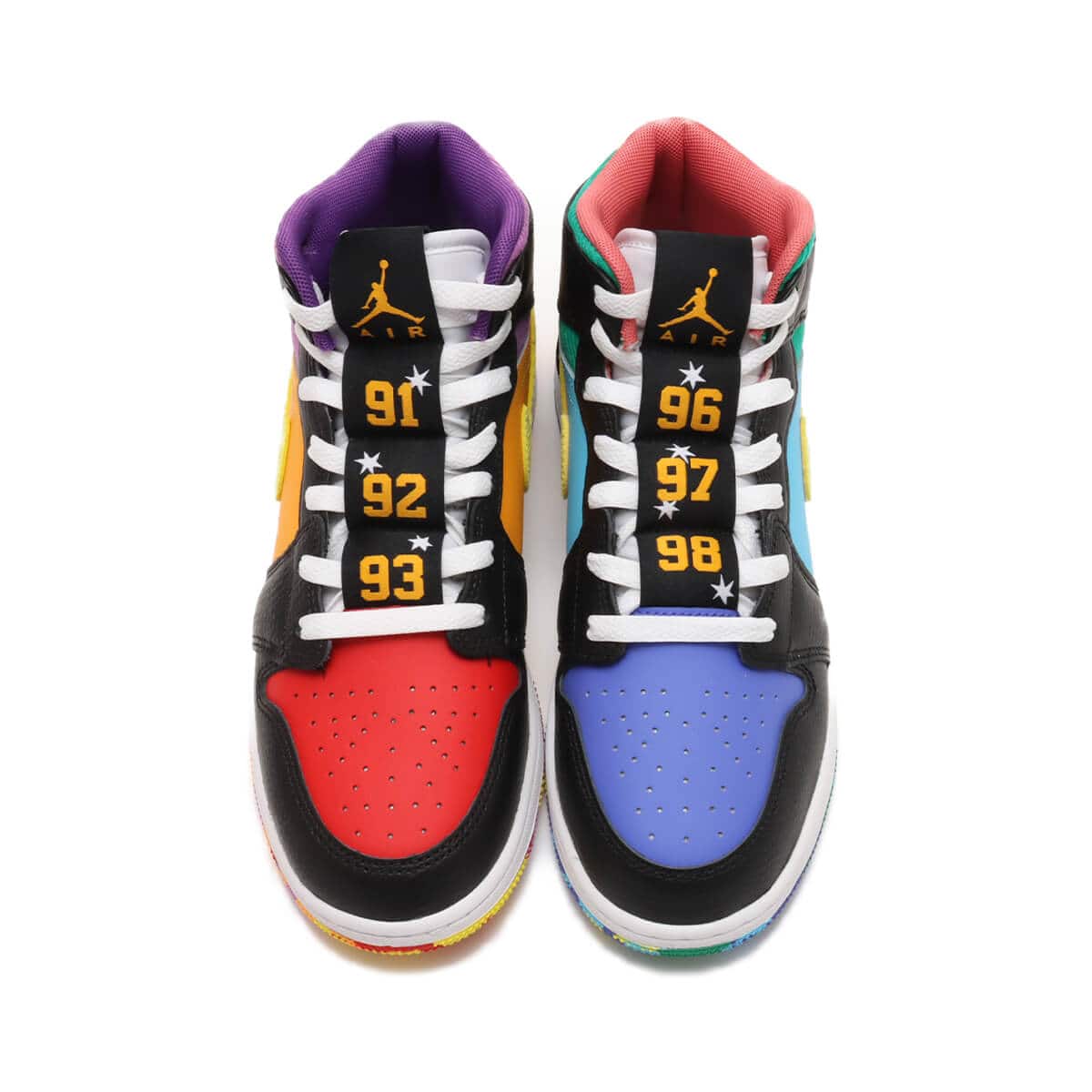 JORDAN BRAND AIR JORDAN 1 MID SS GS (BLACK/OPTI YELLOW-UNIVERSITY