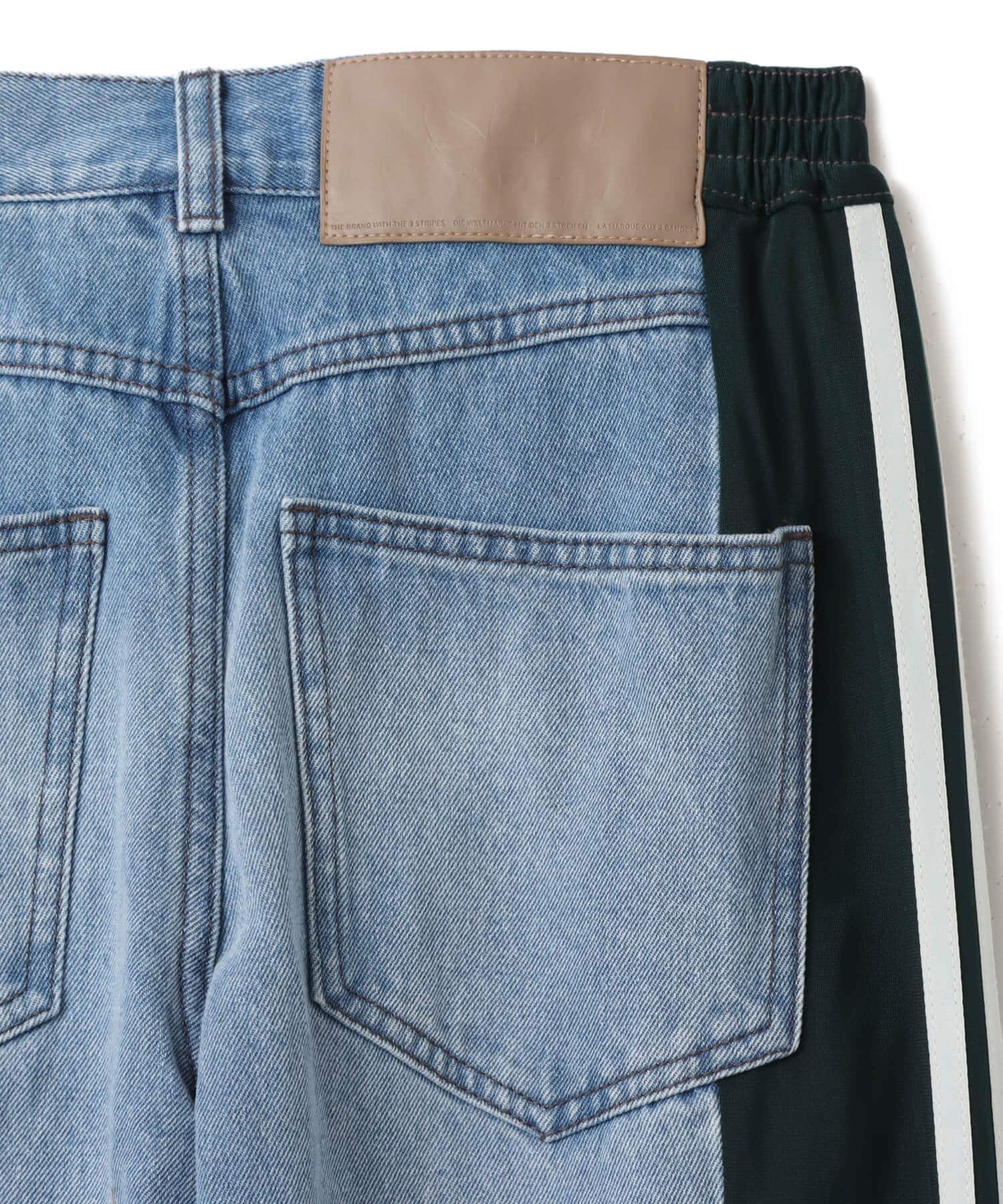 adidas ATHLETIC DEPT DENIM FIREBIRD PANTS ライトブルー/オーロラ