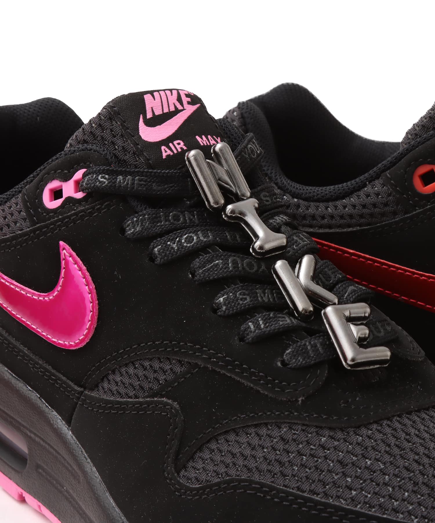 NIKE AIR MAX 1 PRM BLACK/PLAYFUL PINK-UNIVERSITY RED（ナイキ エア