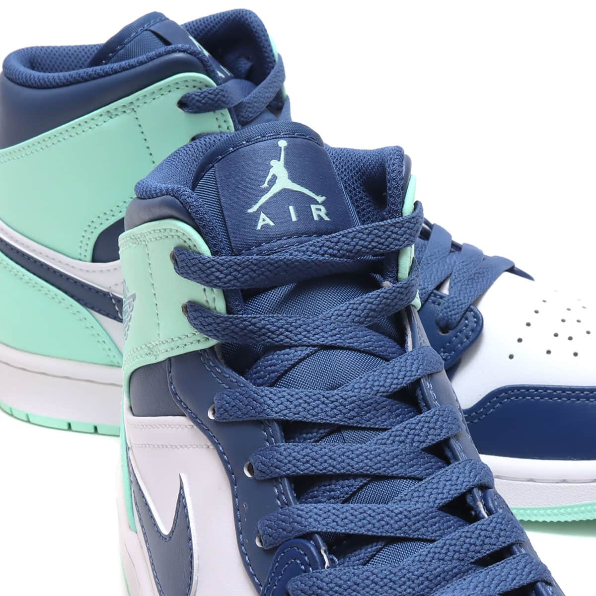 JORDAN BRAND AIR JORDAN 1 MID MYSTIC NAVY/MINT FOAM-WHITE 22SU-I