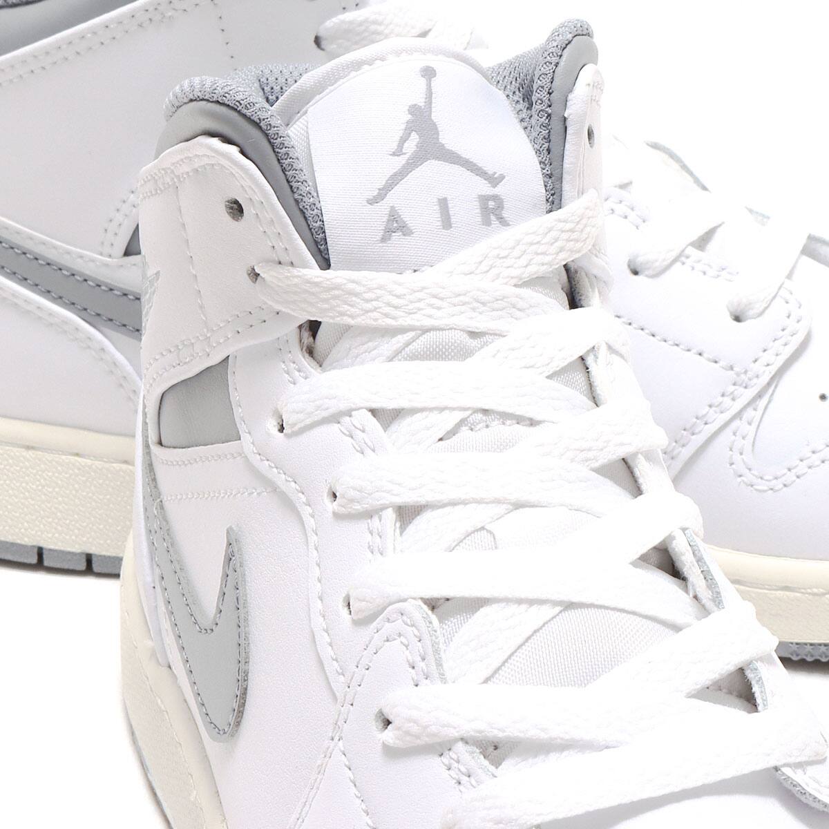 JORDAN BRAND AIR JORDAN 1 MID GS WHITE/STEALTH 22FA-I（ジョーダン