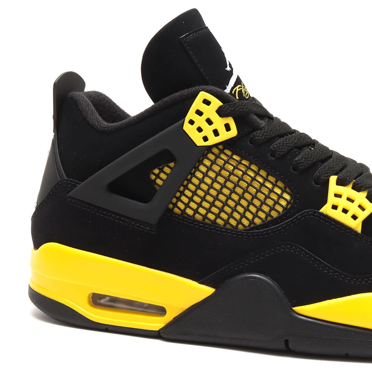 JORDAN BRAND AIR JORDAN 4 RETRO BLACK/WHITE-TOUR YELLOW 23SU-I