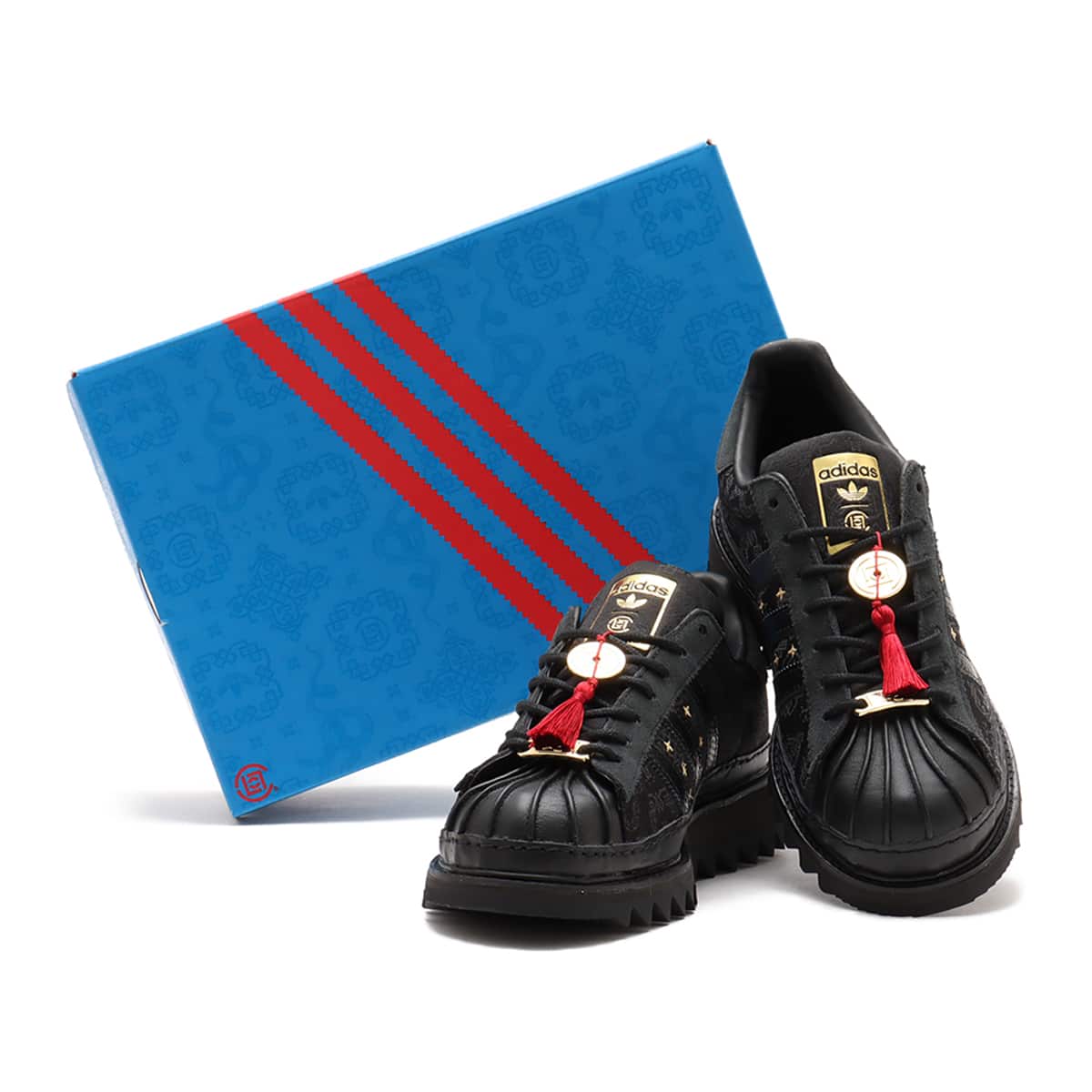 adidas CLOT SUPERSTAR LNY CORE BLACK/CARBON/GOLD METALLIC