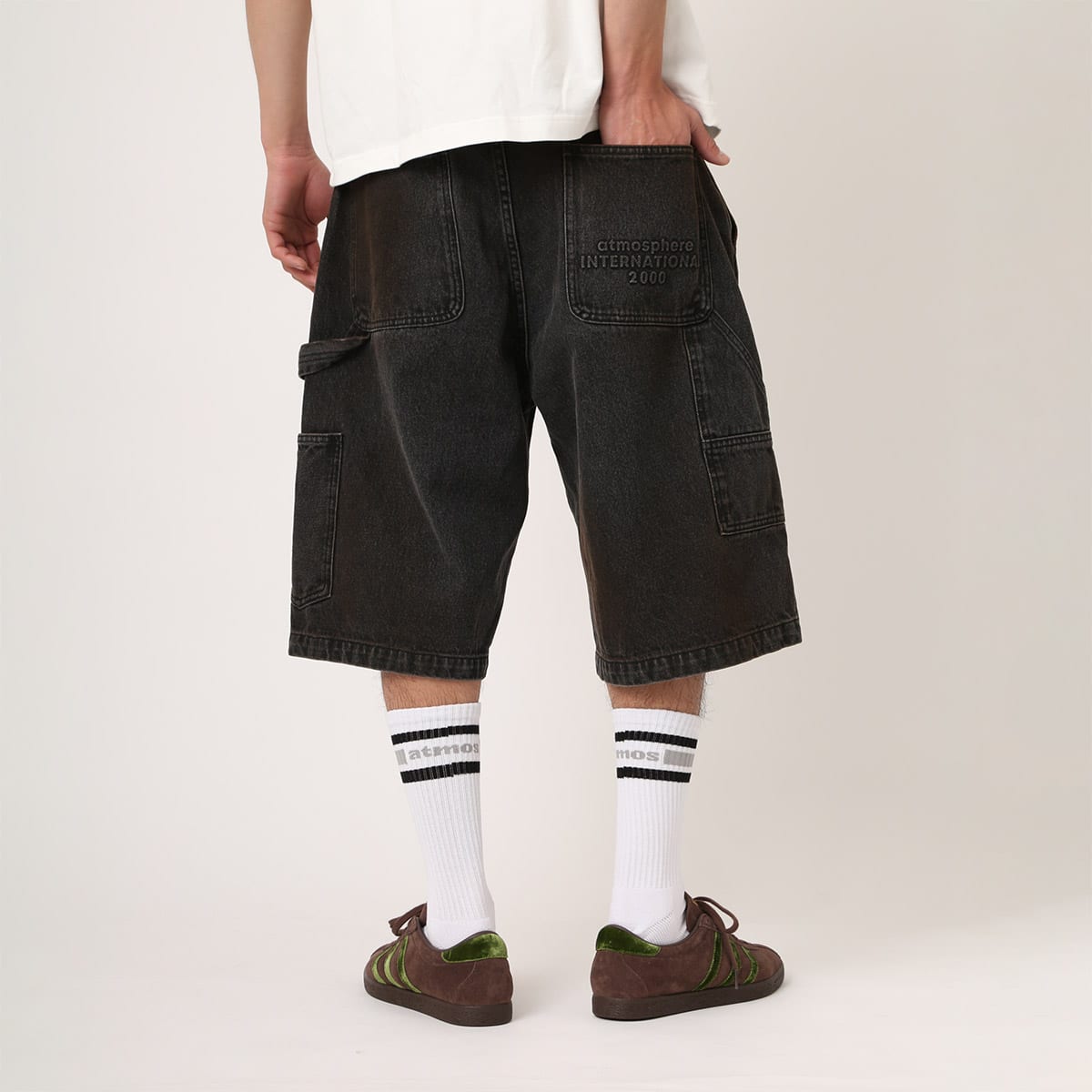 atmos Double Knee Half Pants BLACK（アトモス ダブル ニー ハーフ