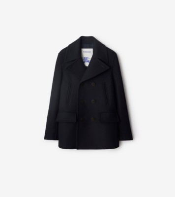 ウール ピーコート (ネイビー) - メンズ, ウール | Burberry®公式サイト