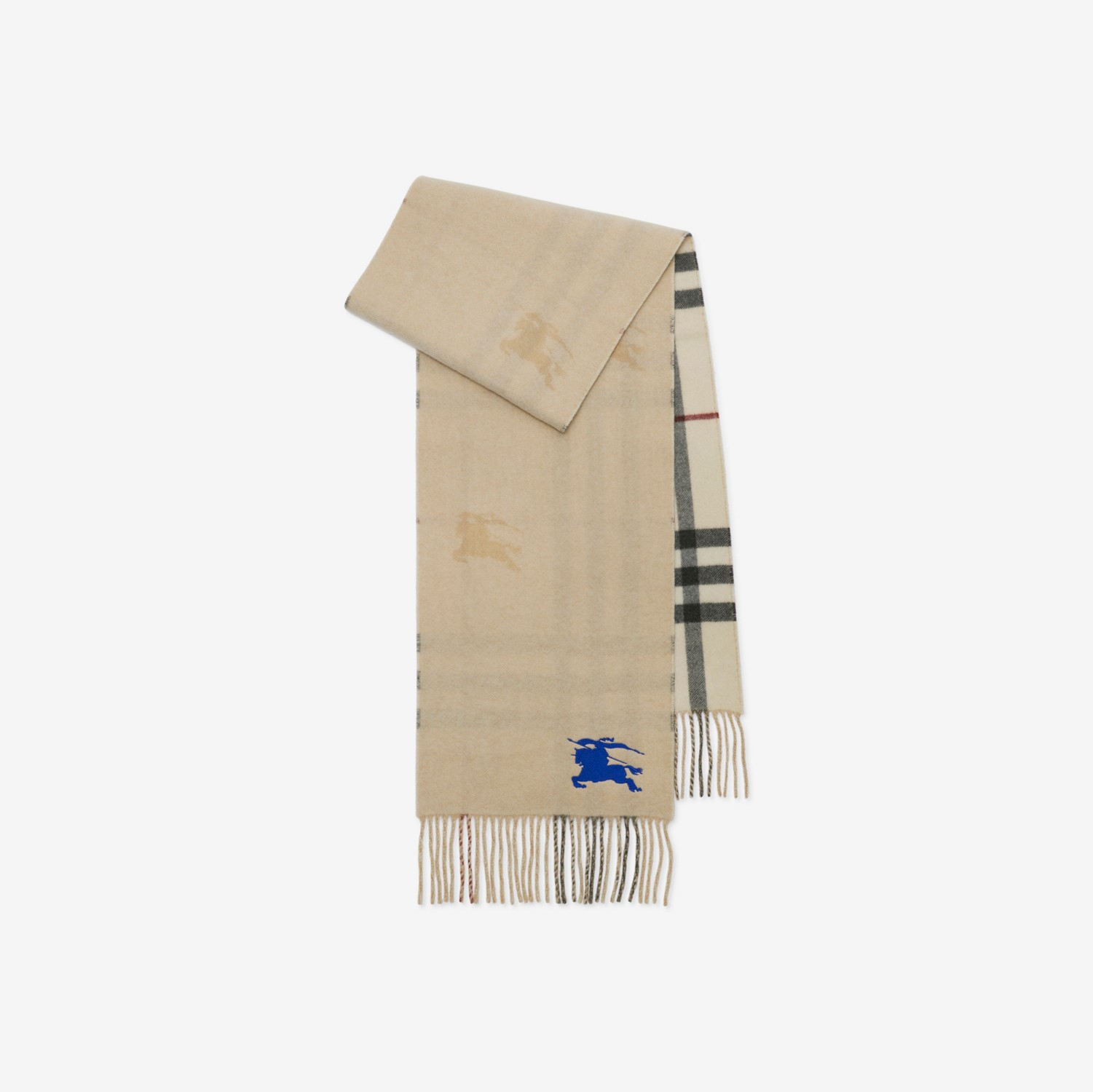 リバーシブル EKD チェック カシミアスカーフ (ストーン) | Burberry