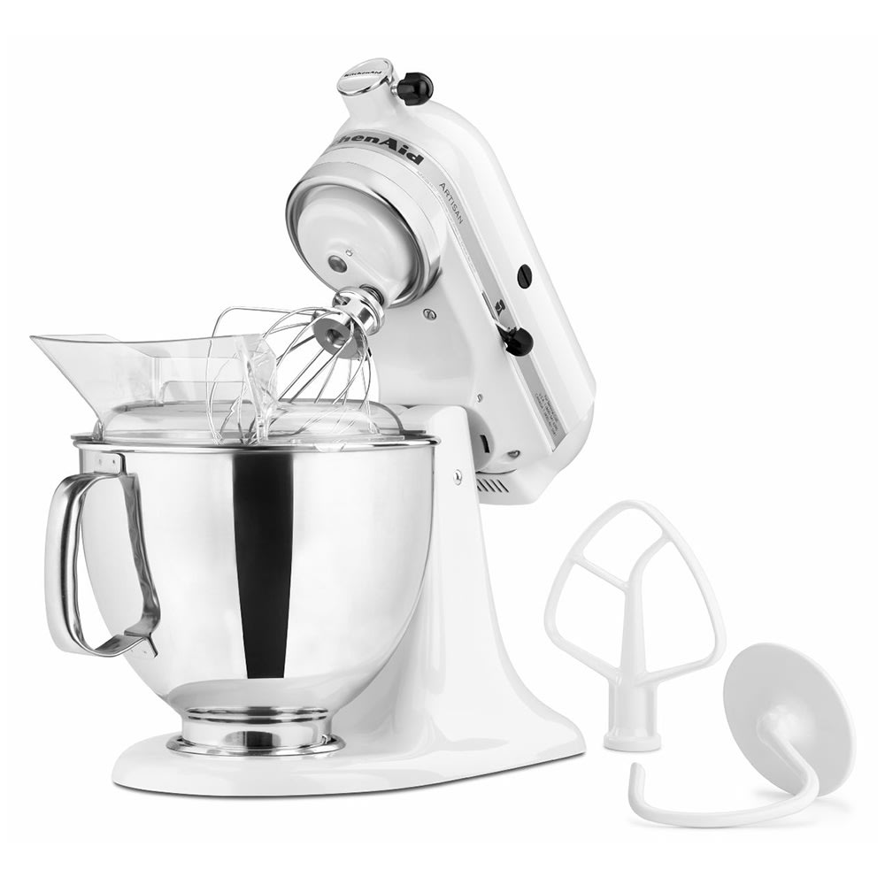 KitchenAid KSM150PSWH 10 Speed Stand Mixer w/ 5 qt Stainless Bowl