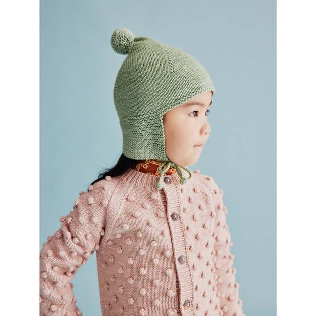 Pointy Peak Knit Pom Pom Tie-Neck Hat, Mojave - Misha & Puff Hats