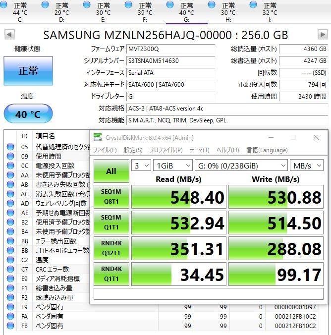 SAMSUNG M.2 SATA SSD 2280 256GB | 5tbw | MZNLN256HAJQ-00000