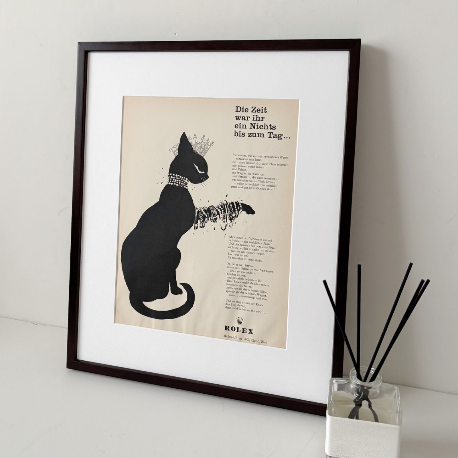 入手困難！1959 広告＞Rolex ロレックス Black Cat ポスター