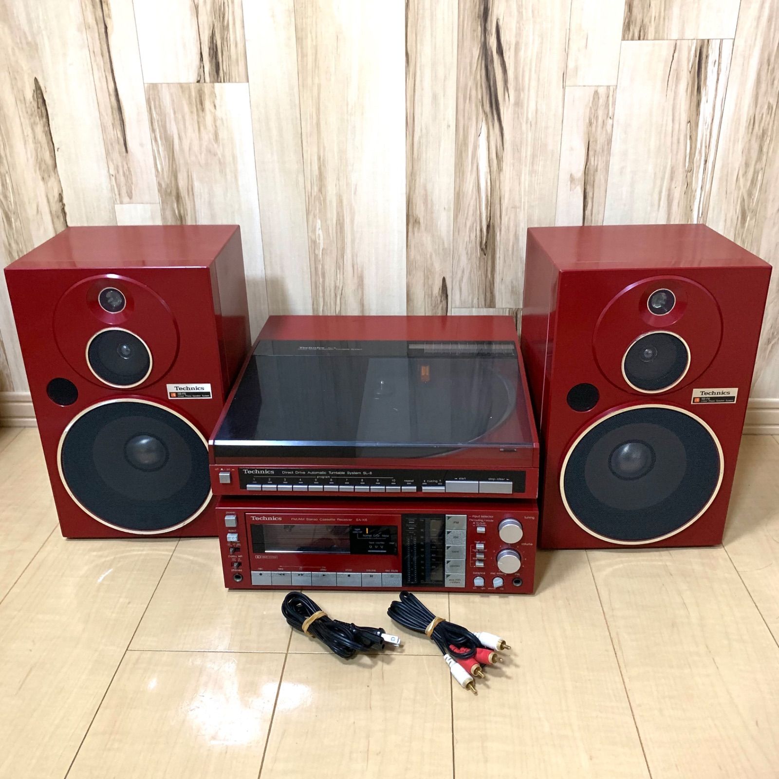 Technics システムコンポ コンサイス6 SB-F6/SL-6/SA-K6レッド 赤