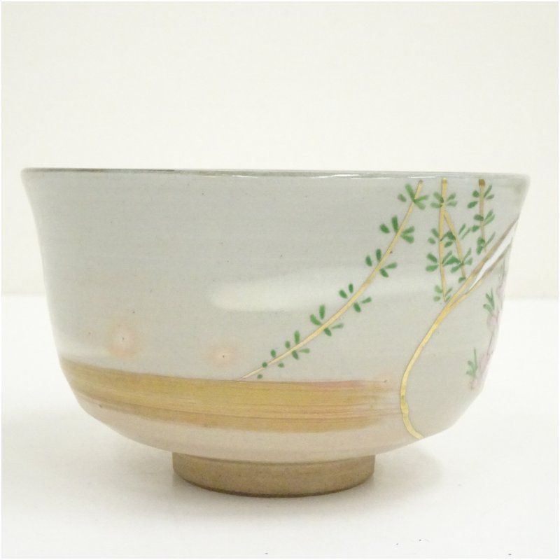 京焼 橋本永豊造 乾山写蛤雛文茶碗（共箱） 茶道 抹茶 おしゃれ 抹茶