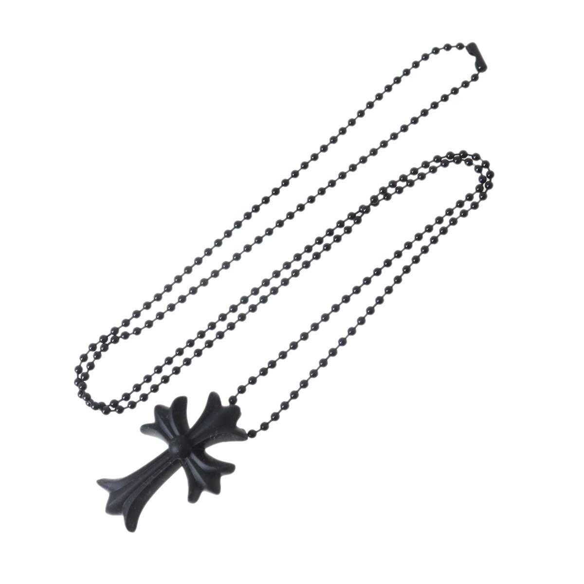 CHROME HEARTS/クロムハーツ ラバー スモールCHクロス ネックレス