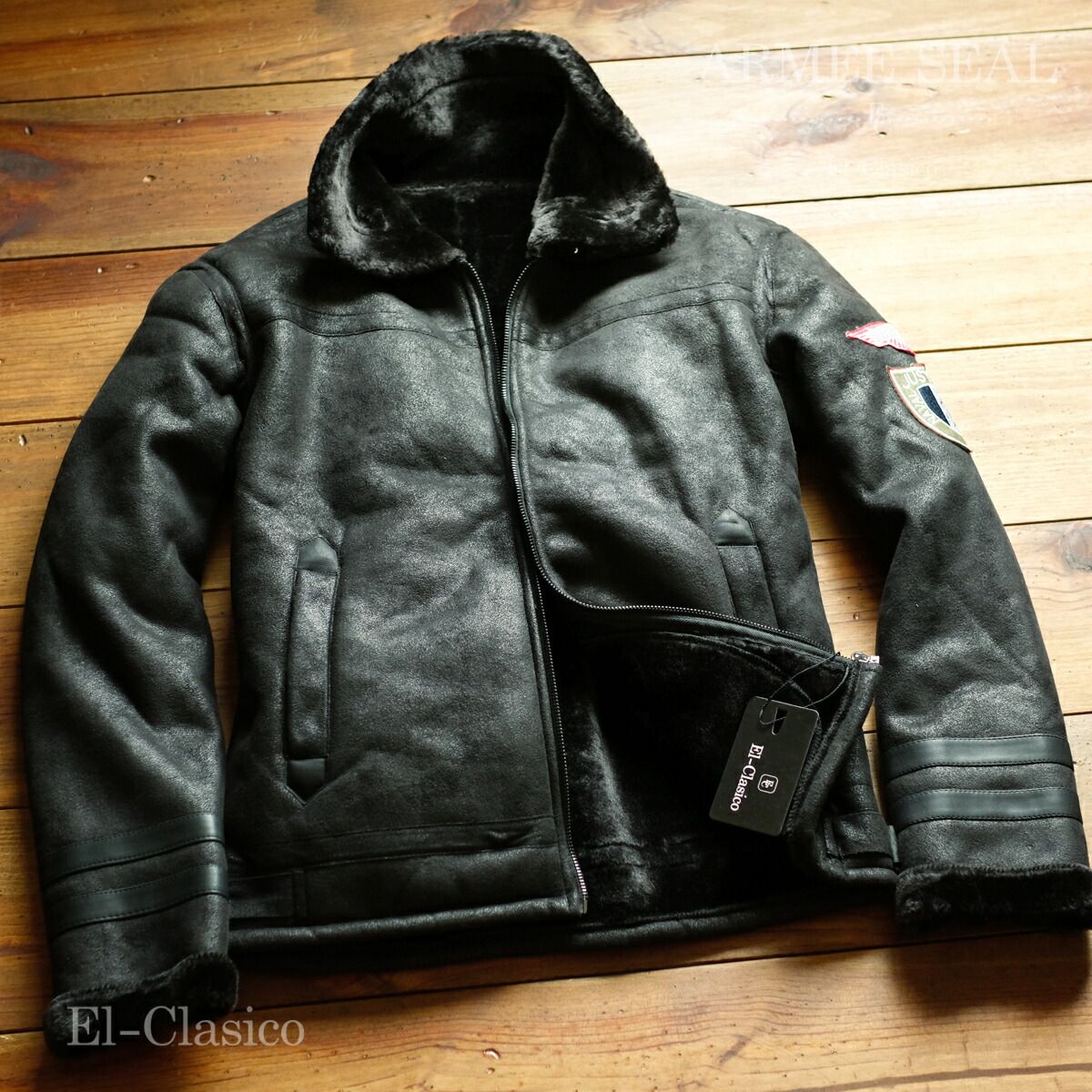 新品*フランス*ARMEE SEAL* B-3 ボア フライト ムートンジャケット