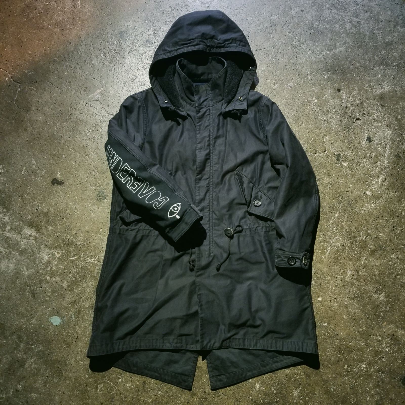 UNDERCOVER 14aw ライナー付き 袖切替モッズコート ロゴ 1 アンダー