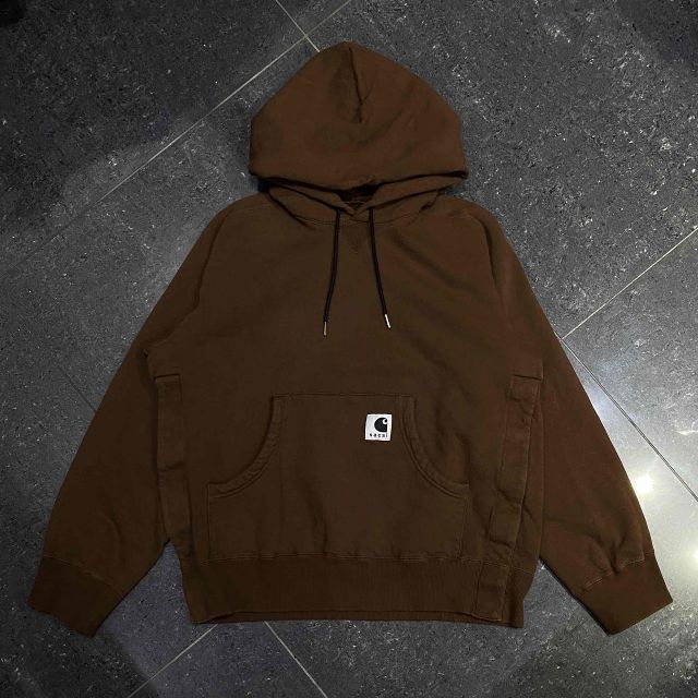 SACAI 25aw x CARHARTT WIP COTTON JERSEY HOODIE SIZE-2 25-00993S