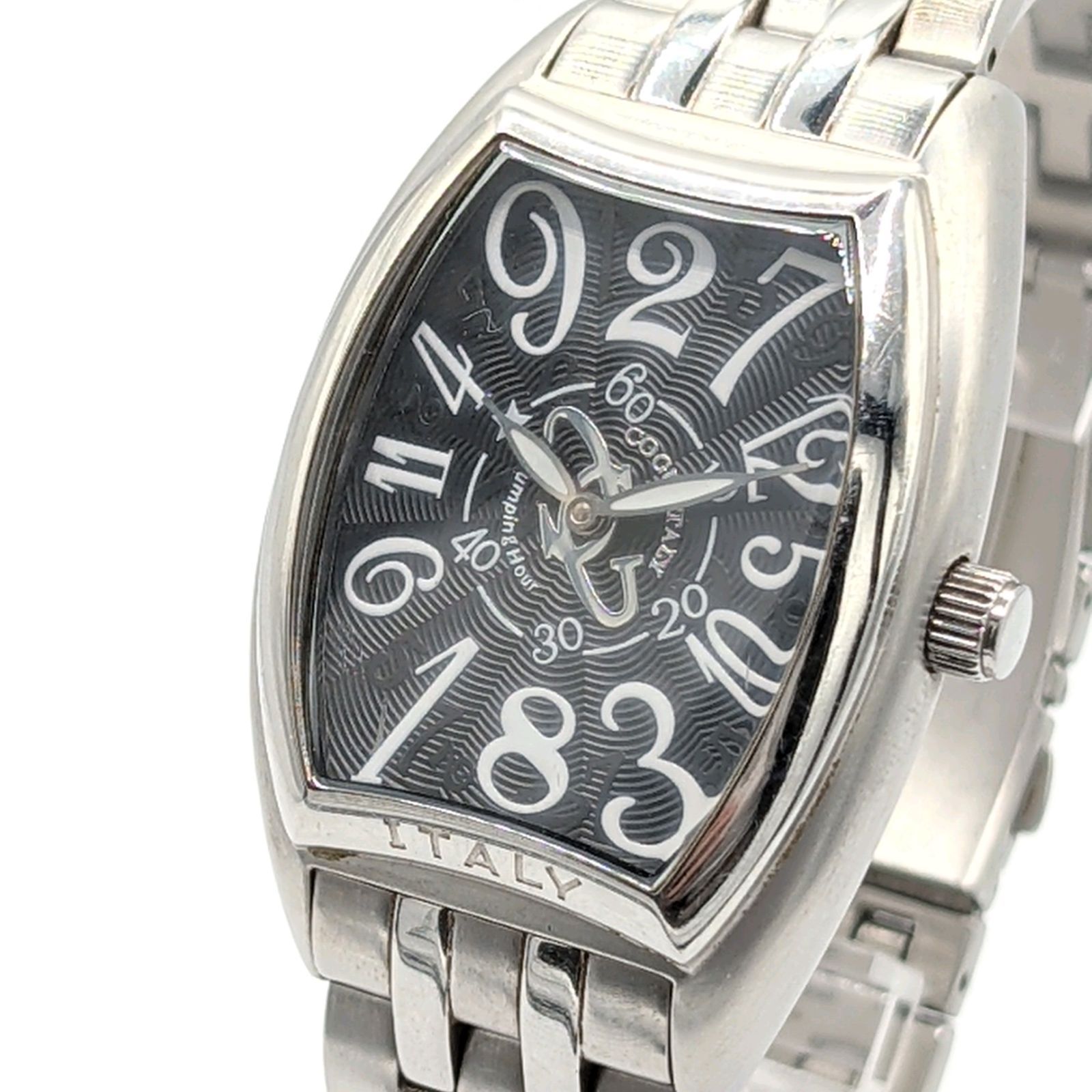 COGU Jumping Hour Watch Automatic Men's Tonneau Black dial