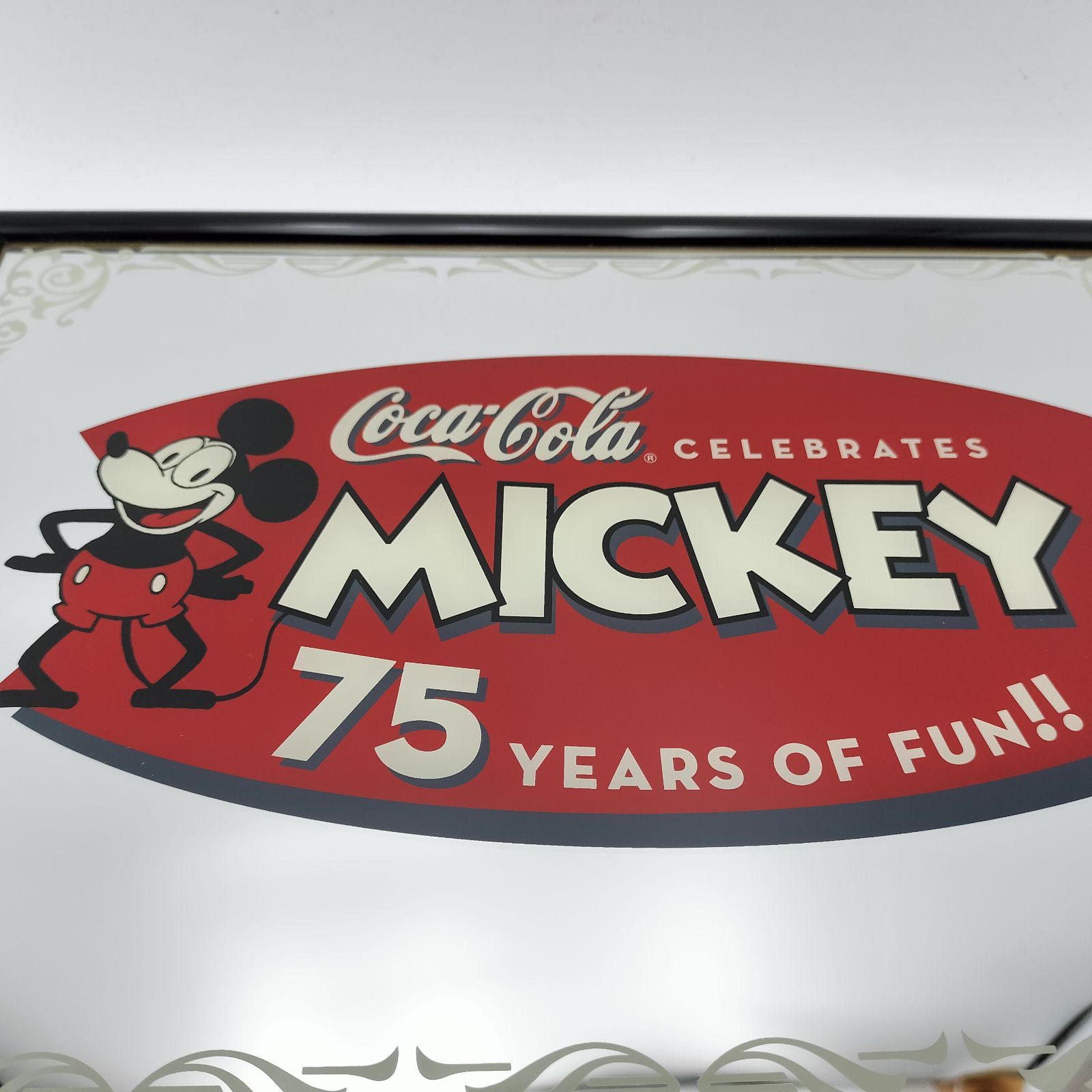 コカコーラ パブミラー ディズニーミッキーミニー 鏡 節約 コカコーラ